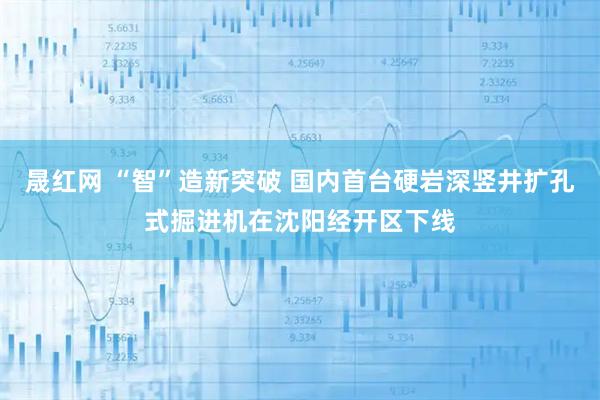 晟红网 “智”造新突破 国内首台硬岩深竖井扩孔式掘进机在沈阳经开区下线